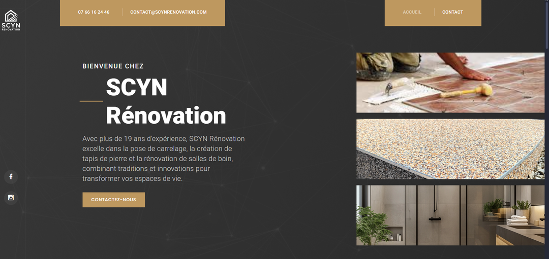 Scyn rénovation - Site vitrine